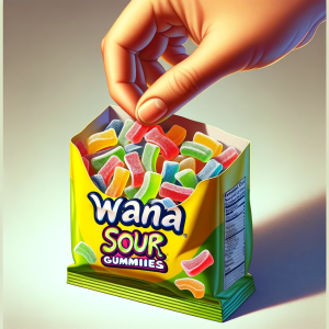 Opening Wana Sour Gummies